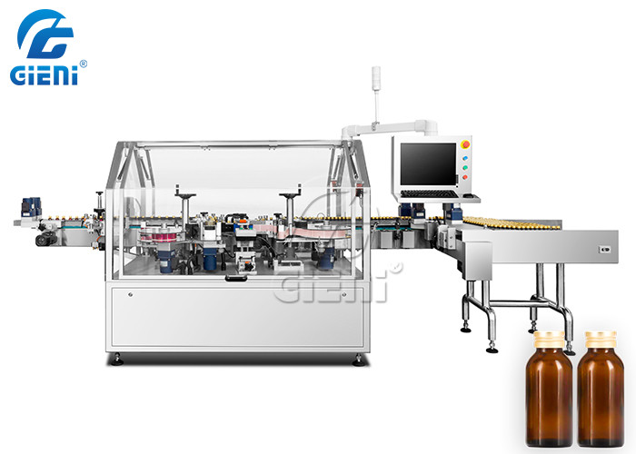 Automatische Dubbele Hoofd Roterende Etiketteringsmachine voor Glas om Fles