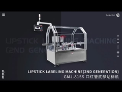 2 hoofd roterende lippenstift etiketteringsmachine, 50 mm cosmetische fles etiketteringsmachine