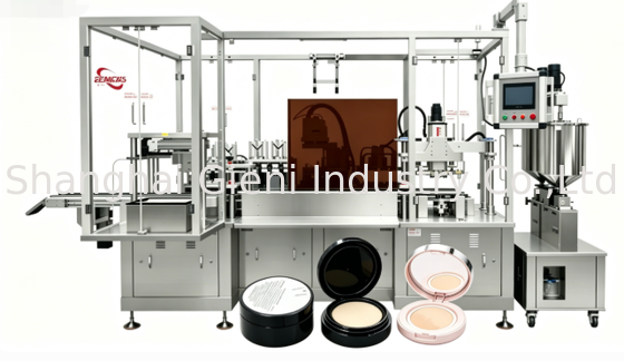 Intelligente kussenvulmachine met visuele overloopdetectie, ringrichtingcorrectie voor cosmetische productie van NBR-spons met hoge dichtheid