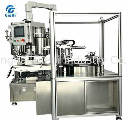 Roterende vulmachine voor dubbel- en drievoudigkleurig luchtkussen met hoge snelheid CC-crème met een capaciteit van 20 ml