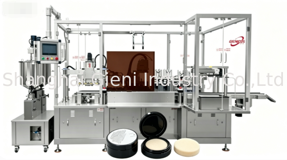 High Speed NBR Sponge Cushion Filling Machine met 48 PCS/Min Output en vier spuitstukken Servo Filling voor Koreaanse cosmetische productie