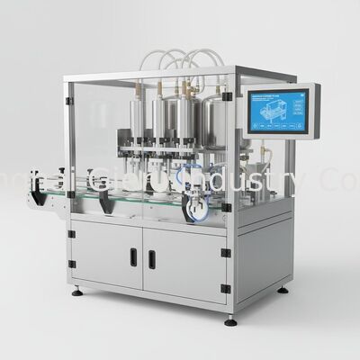 Automatische kussensvulmachine met handmatige sponsplaatsing en vier sproeierservovulmachine voor BB-crèmeproductie