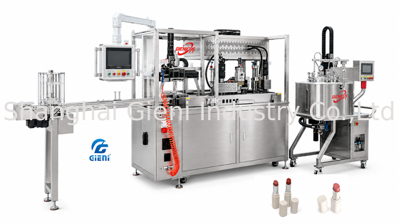GLU-900 Leister Hot Air Lipstick Filling Machine Schimmeldetectiesysteem Panasonic Sensor 900pcs/h