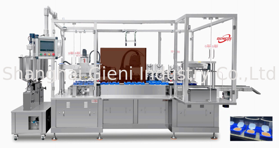 Automatische hogesnelheidspons-kussingvulmachine met SUS316L-materiaal en dubbele verwarmde mengtanks voor luchtkussing CC-crème