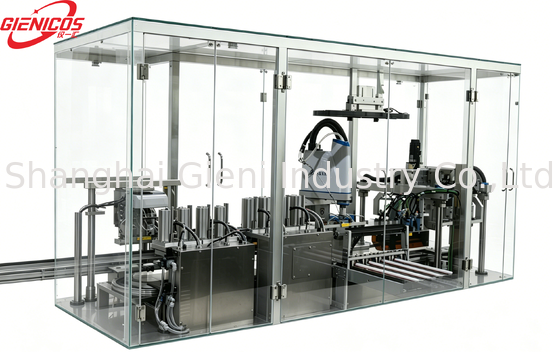 Snelle automatische kussenvulmachine met een productiecapaciteit van 40 stuks / min en servovulling met vier mondstukken voor cosmetische productie