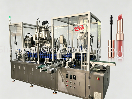 JQH-02 High Speed Lipgloss Filling Machine met 80 PCS/MIN Output en SUS304 materiaal met servo-kolftechnologie