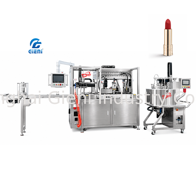 GLU-900 Hoge Capaciteit 112 Holten Siliconen Mal Lippenstift Vulmachine 900 stks/u Productieapparatuur