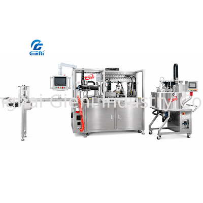 GLU-900 Servo aangedreven lippenstift vulmachine Mitsubishi PLC 900pcs/h Automatische productielijn