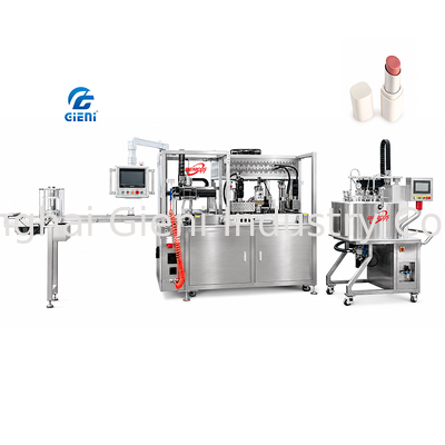 GLU-900 Full Silicone Lipstick Filling Machine Vacuum Demolding Technology 30L Tank 112 Holtes Schimmel