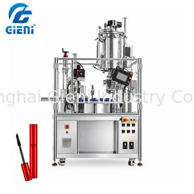 PLC Touch Screen HMI Semi Auto Mascara Filling Machine AC220V Cosmetische vulstof